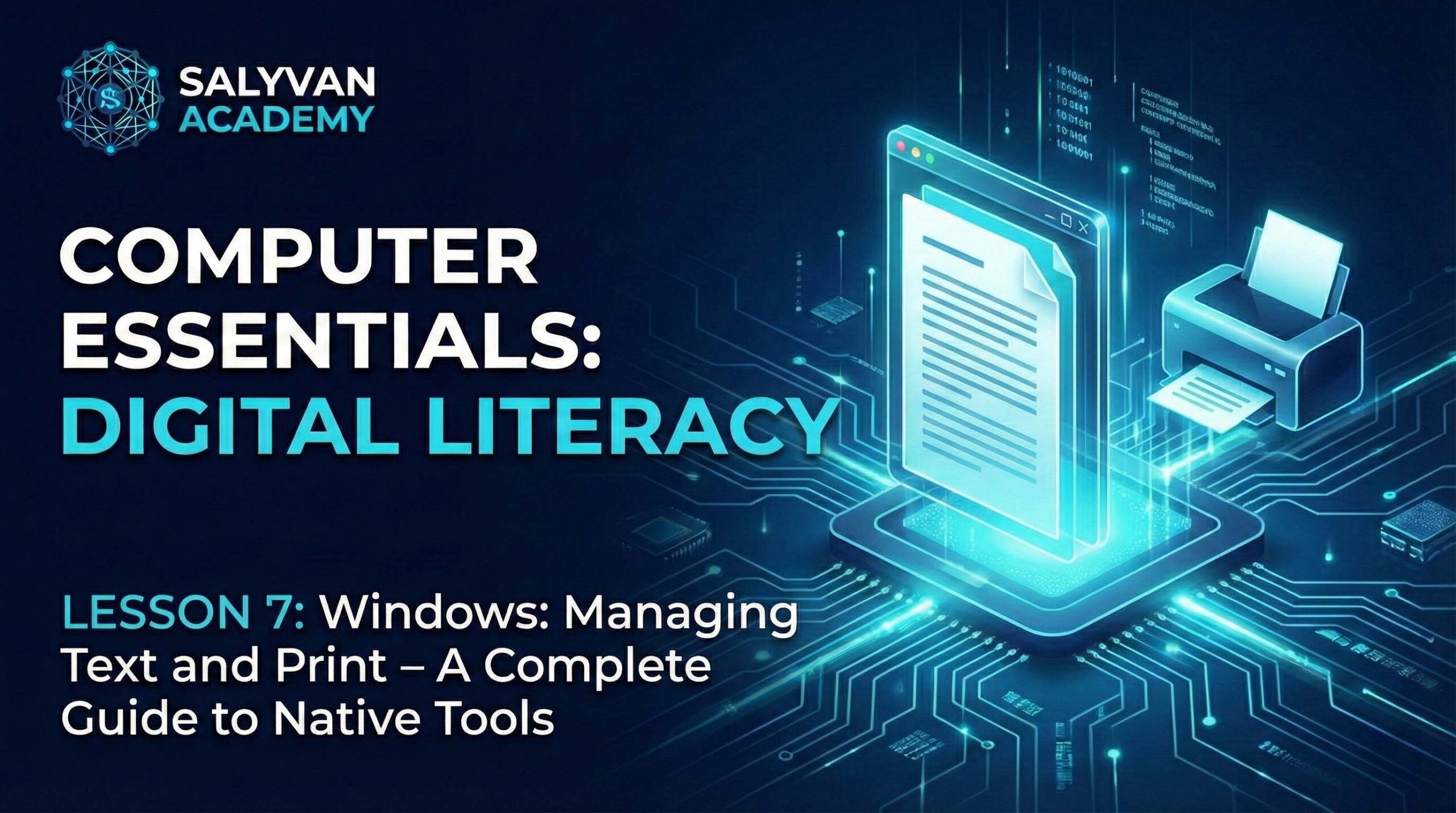 Windows: Managing Text and Print – A Complete Guide to Native Tools | Lesson 7